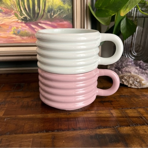 Thyme & Table Ribbed Stackable Mugs - Picture 2 of 6